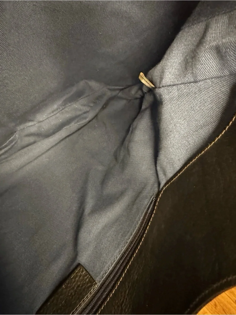 Dooney & Bourke Vintage Black Leather Whipstitch Studded Large Hobo Bag